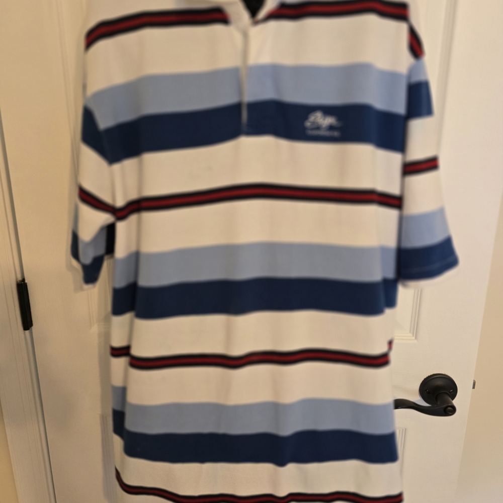 Striped Polo Shirt Sixe Xl Long Enyce